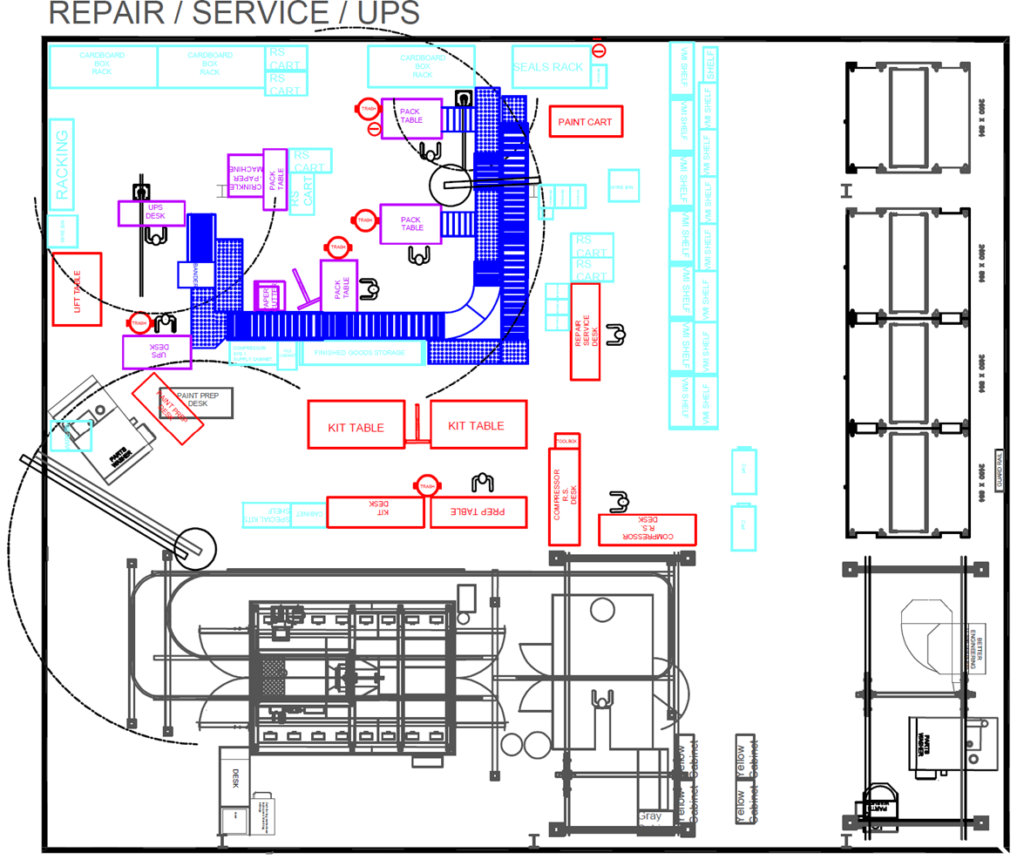 cell layout, assembly layout