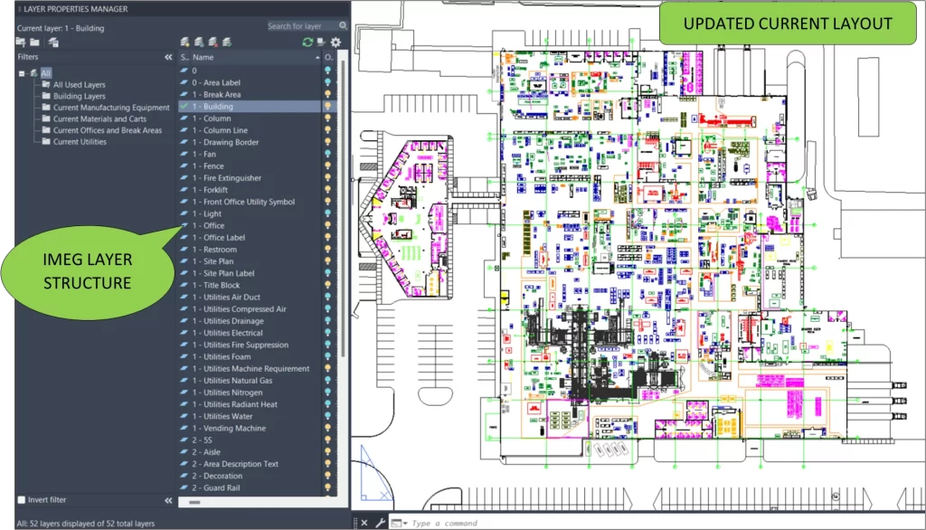 facility layout, factory, AutoCAD